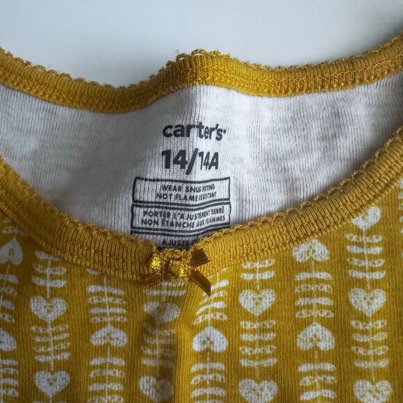 Carter's Yellow Heart Pajama Top - Size 14 - Excellent! - Picture 3 of 3